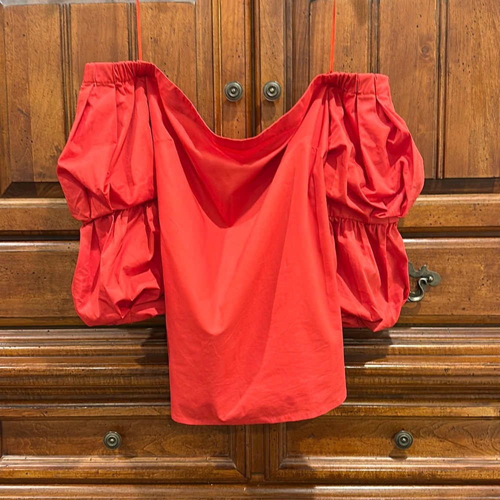 Banana Republic Off Shoulder Top with Button Back Size Petite Large LP